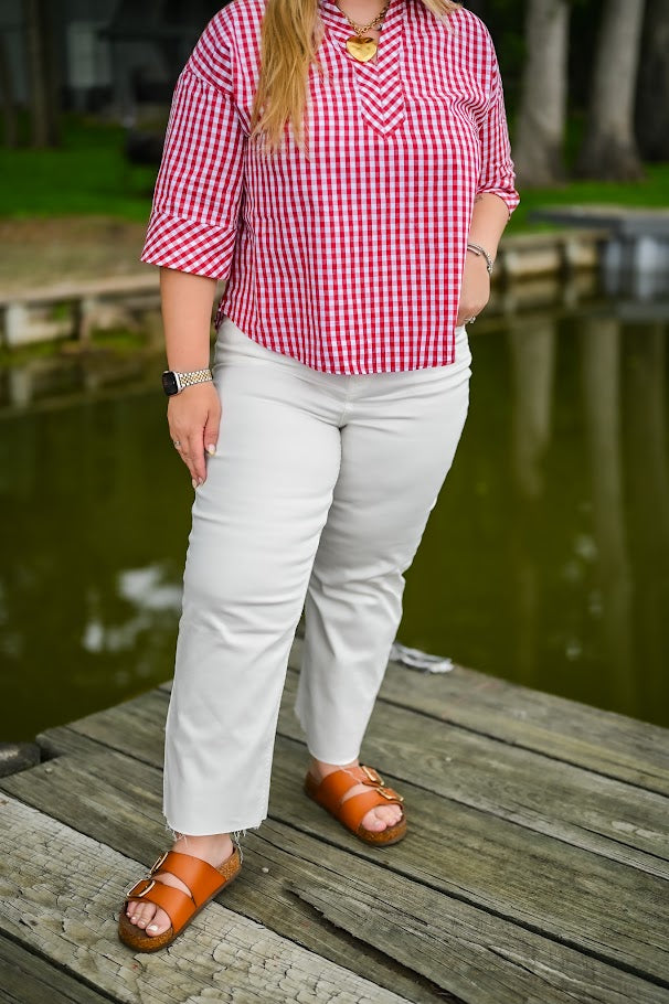 Dear John - Holly White Raw Hem