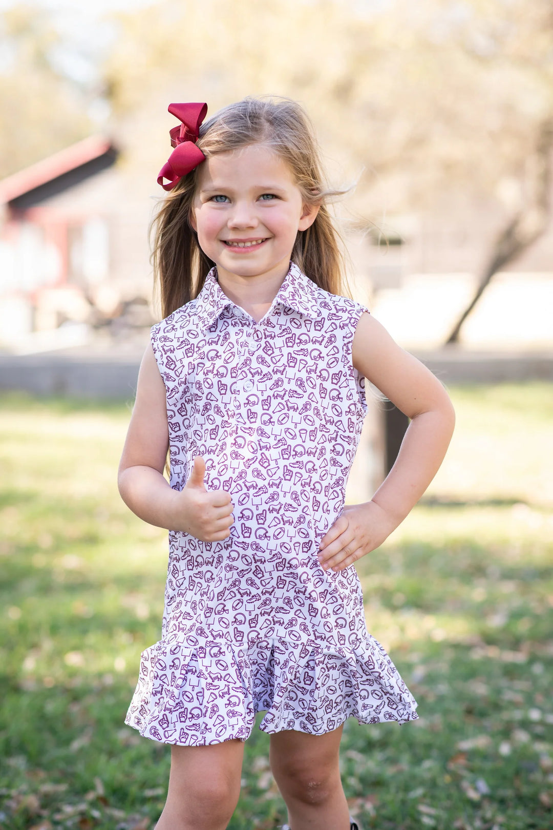 Kickoff Polo Sleeveless Dress - Maroon