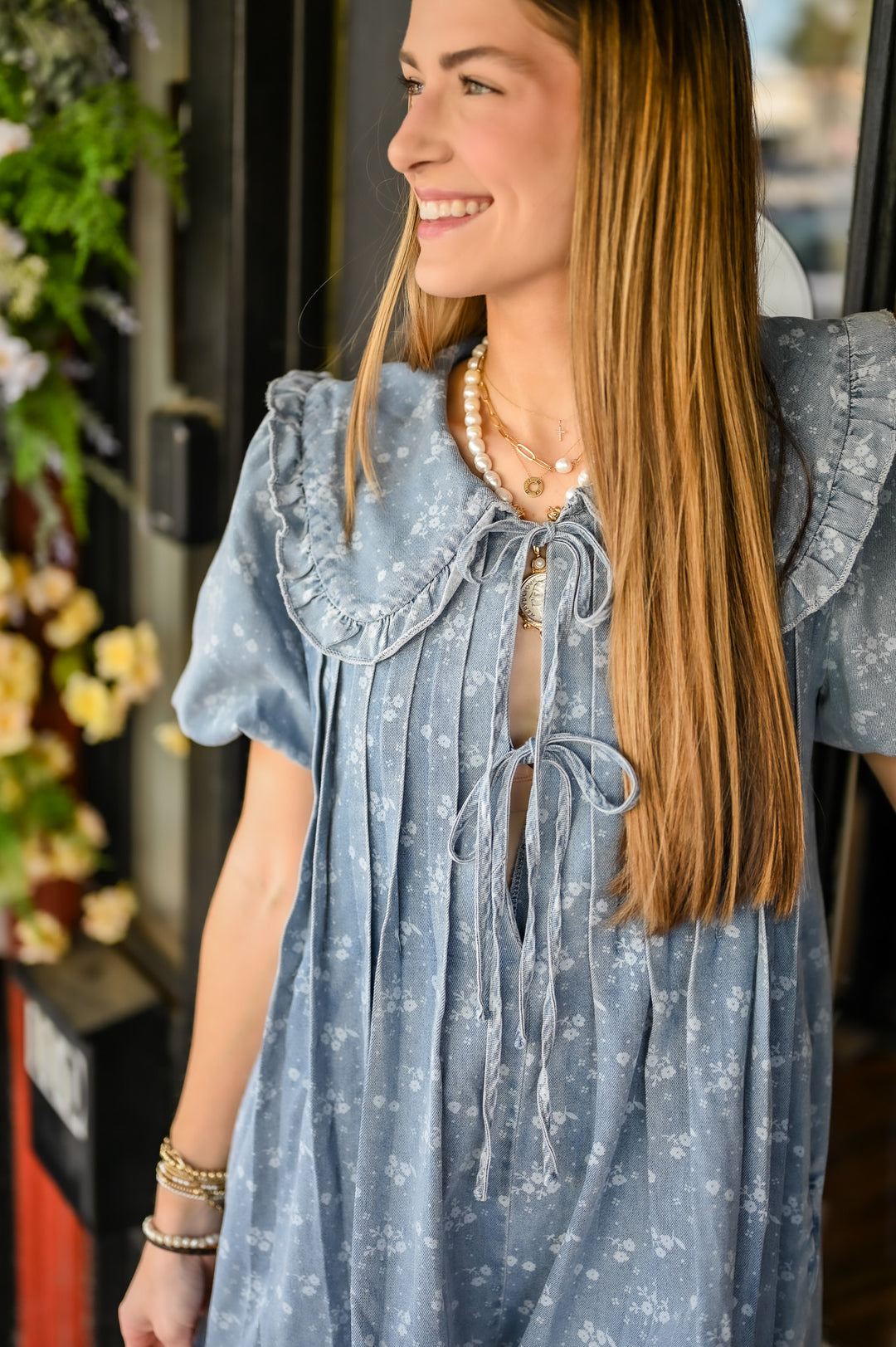 Denim Daisy Dreamer Romper