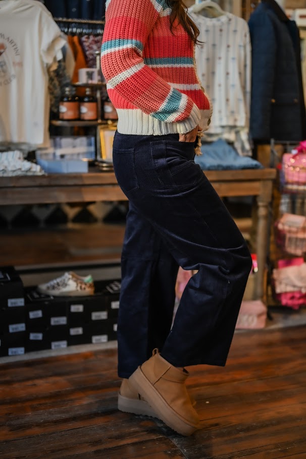 Corduroy Relaxed Pocket Rope String Pants
