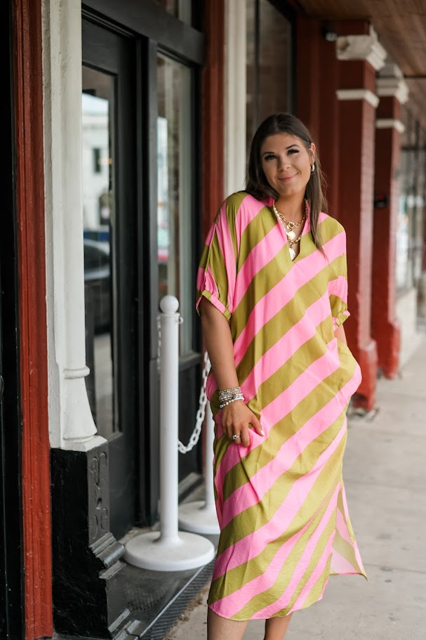 Country Club Kaftan Maxi - Kiwi Pink