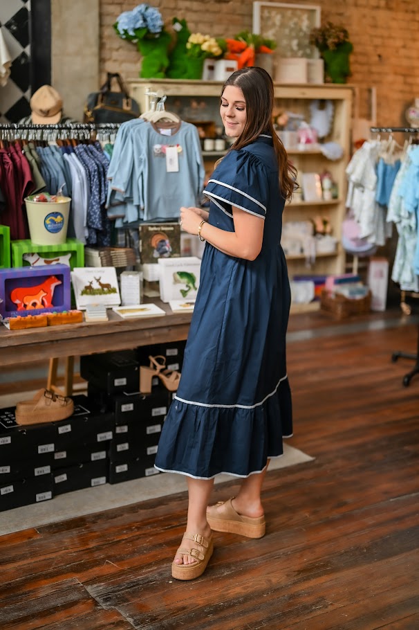 Davie Button Down Midi Dress