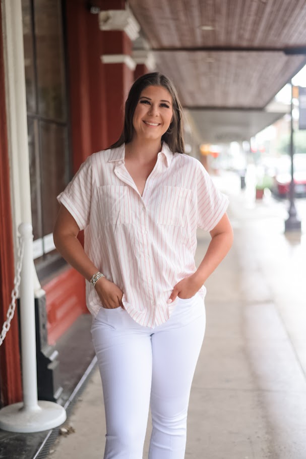 Blushing Berry Boyfriend Shirt