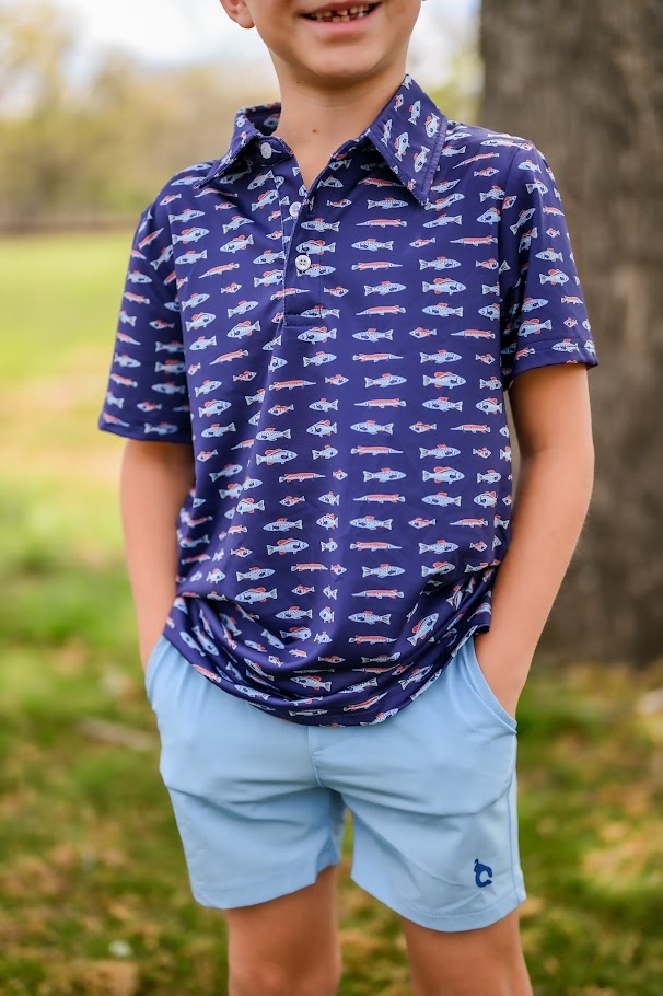 Kid's Freshwater Polo Short Sleeve Shirt