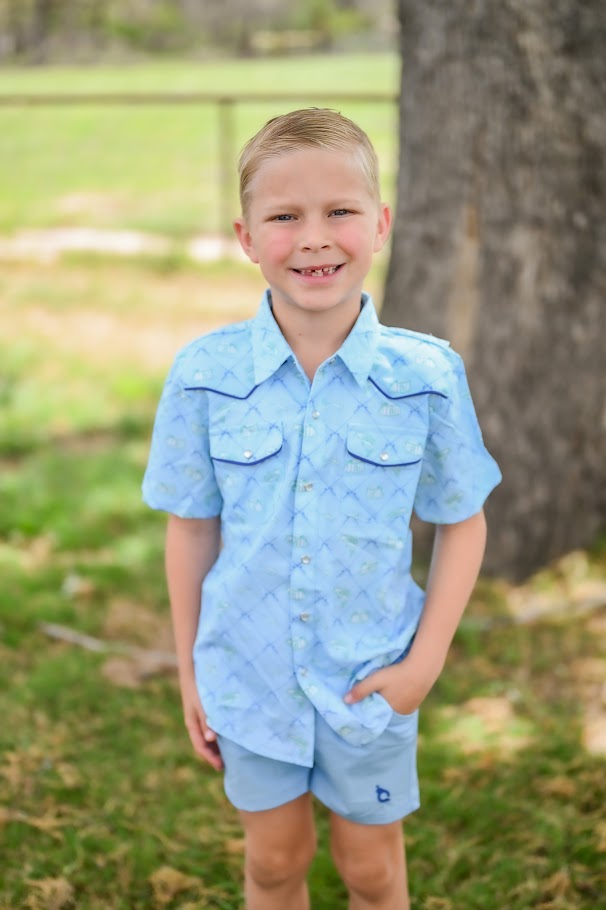 Kid's Fisherman Pearl Snap Short Sleeve Shirt