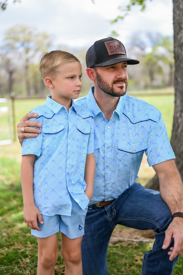 Kid's Fisherman Pearl Snap Short Sleeve Shirt