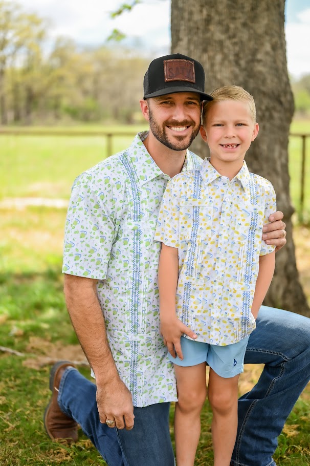 Kid's Guayabera Lemonade Short Sleeve Shirt