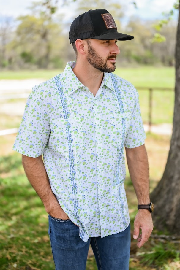 Men's Guayabera Margarita Short Sleeve Shirt