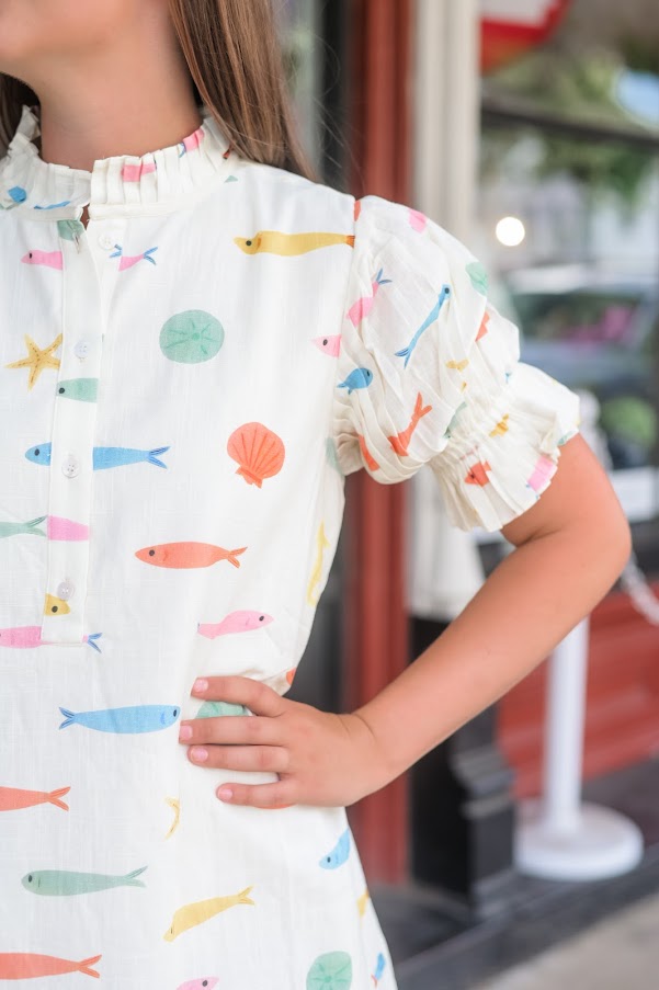 Multi Fish Pleat Back Dress