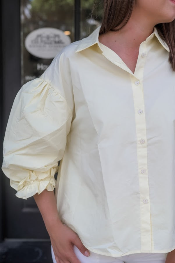 Coastal Breeze Button-Down - Butter