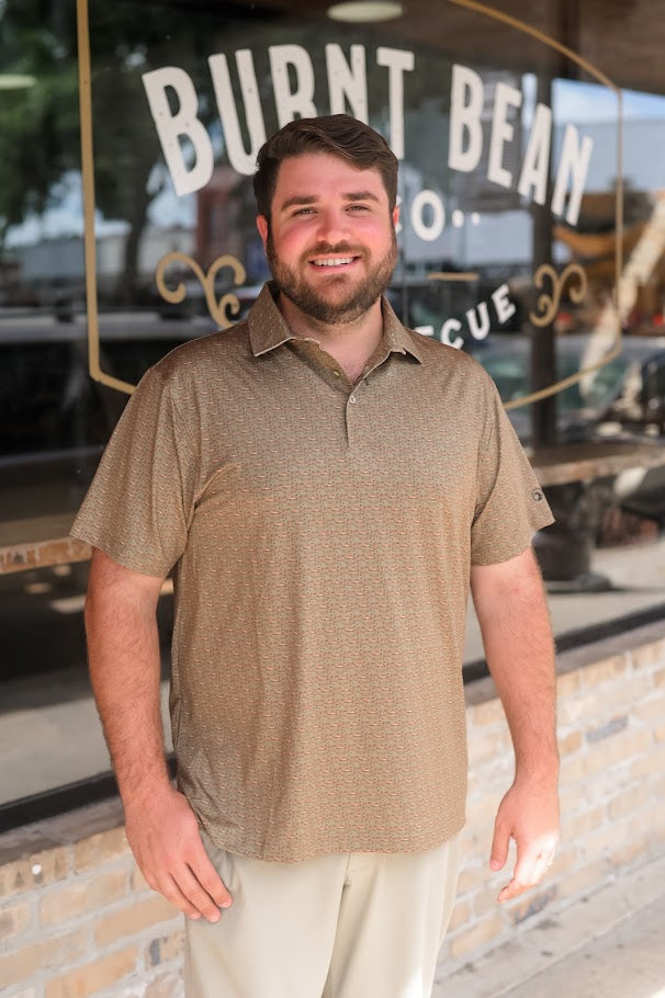Huntin', Fishin', Campin' Printed Polo