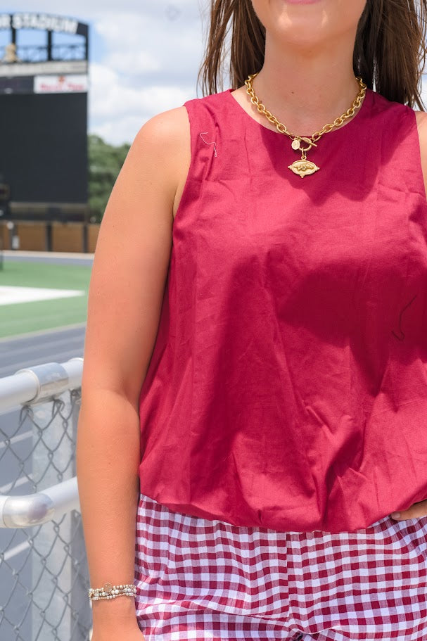 Celeste Sleeveless Bubble Hem Top