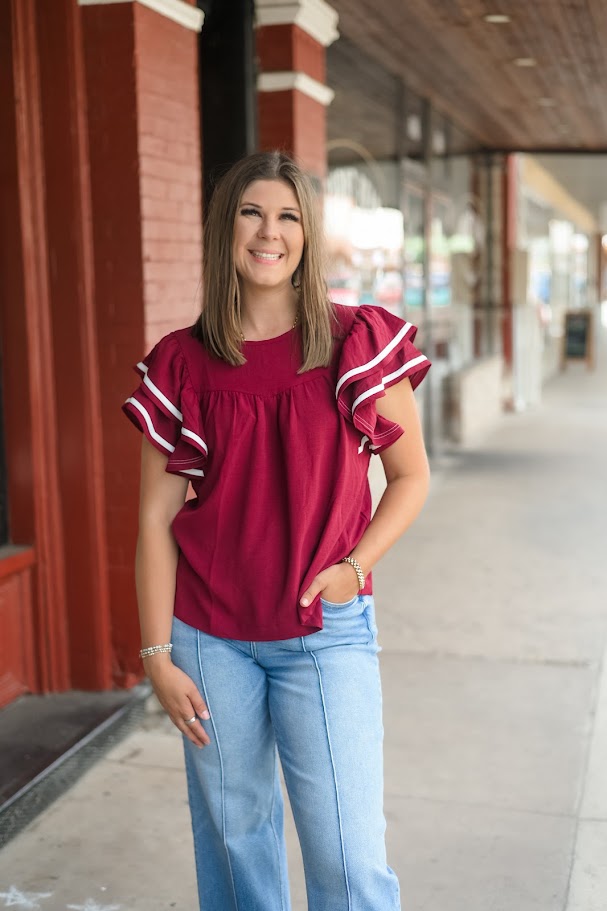 The Maroon & White Mascot Blouse