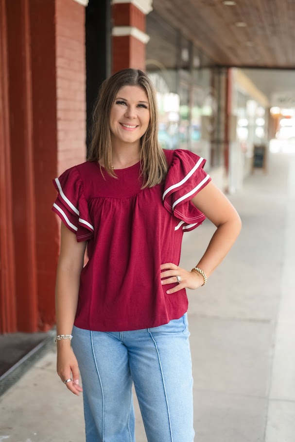 The Maroon & White Mascot Blouse