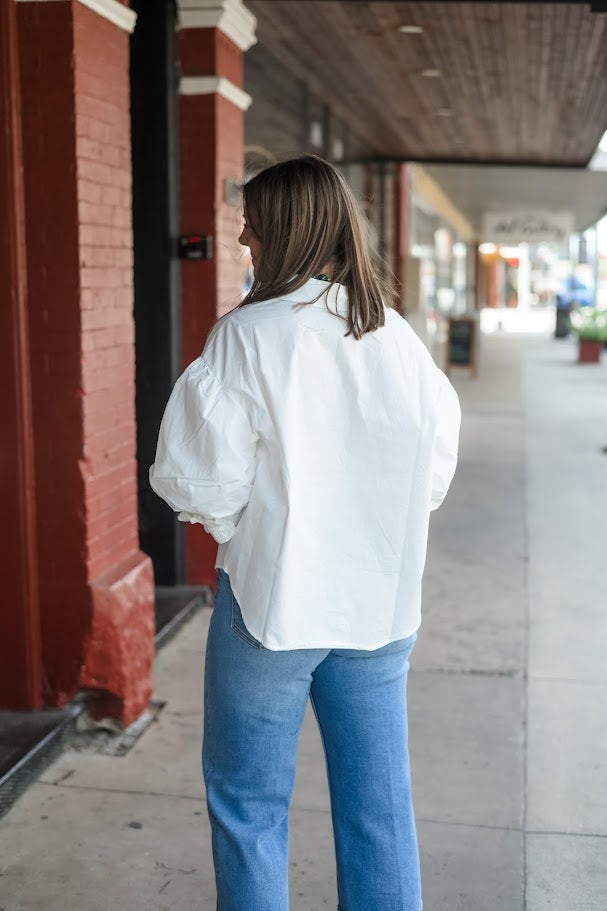 Coastal Breeze Button-Down - White