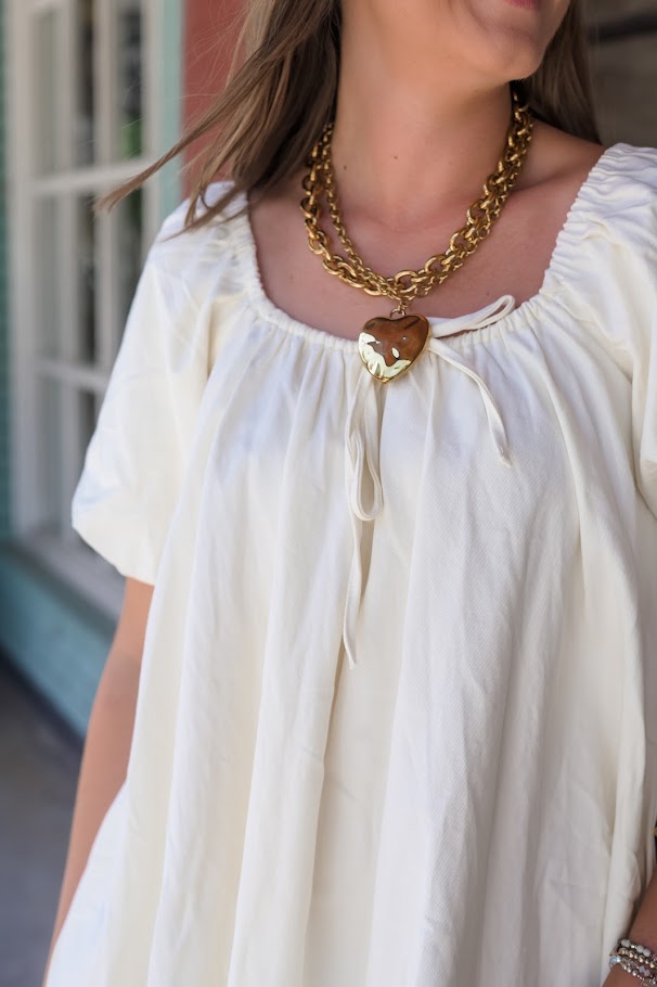 Ivory Dream Tie-Front Dress