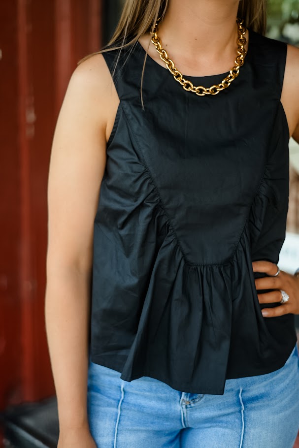 Saturday Night Lights Sleeveless Blouse