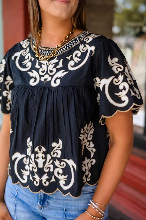 The Genevieve Embroidered Blouse