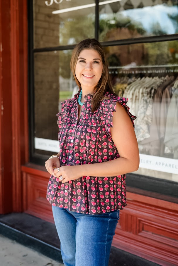 The Juliette Ruffled Floral Blouse