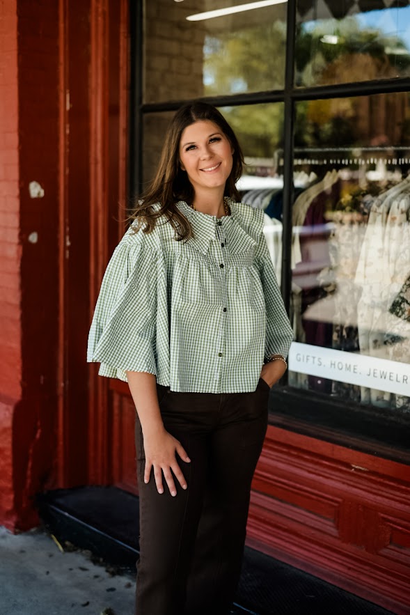 Check Novelty Cape Top - Citrine