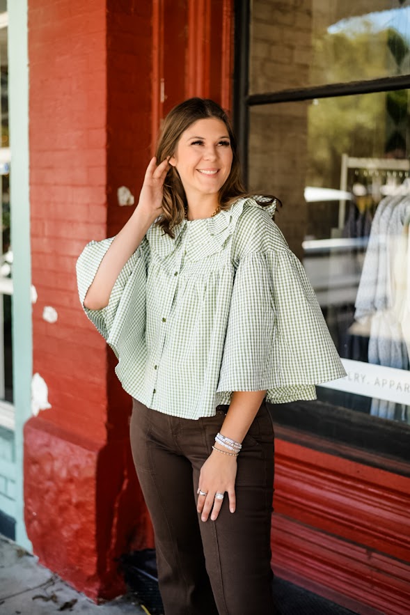 Check Novelty Cape Top - Citrine