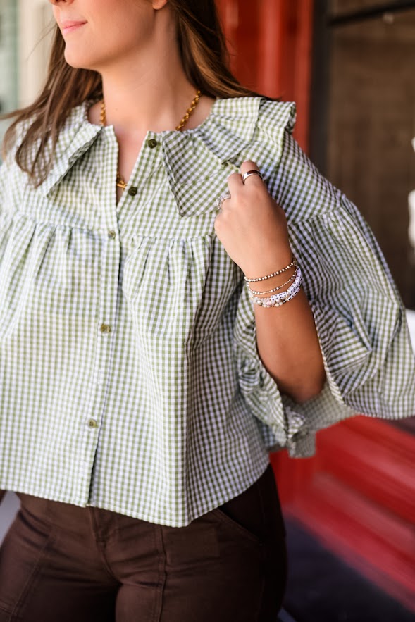 Check Novelty Cape Top - Citrine