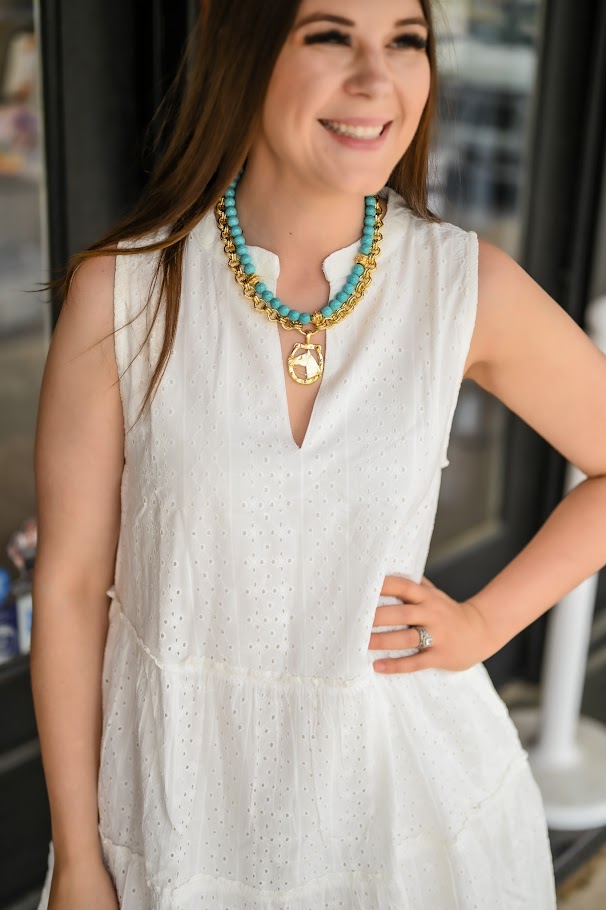 Solstice Eyelet Shift Dress