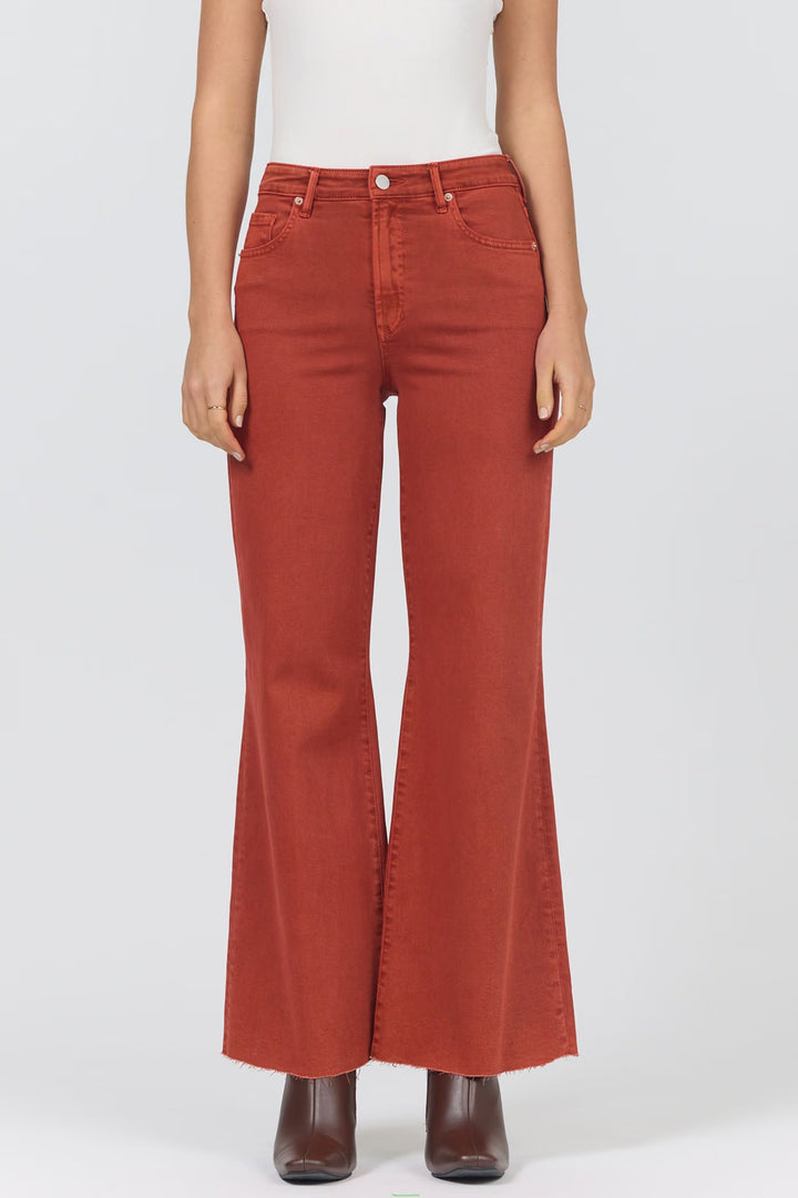 Fiona Wide Leg Jean - Rooibos Tea