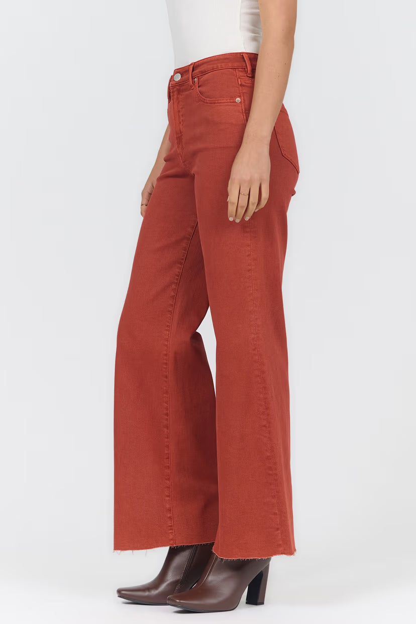 Fiona Wide Leg Jean - Rooibos Tea