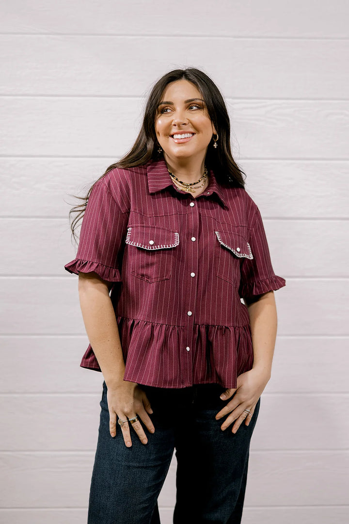 Dixie Top - Howdy Maroon