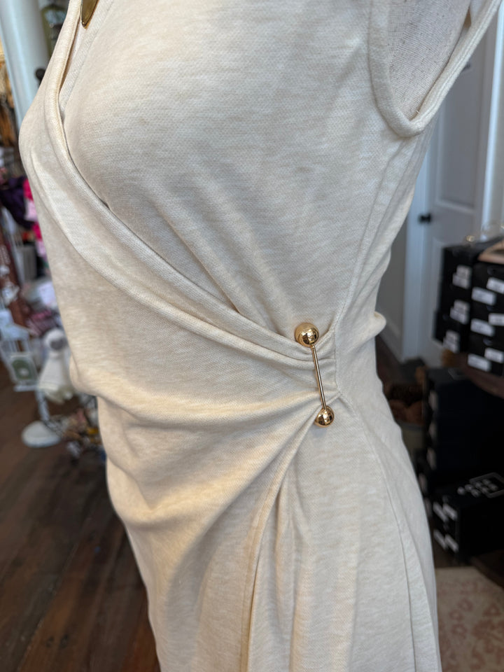 Heather Knit Wrapped Dress