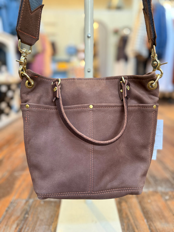 Amika Satchel + Crossbody | Mocha Suede