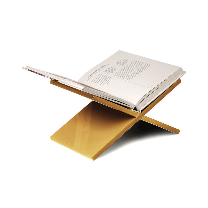 Libreria Gold Leaf Book Stand - Wood/Laquered