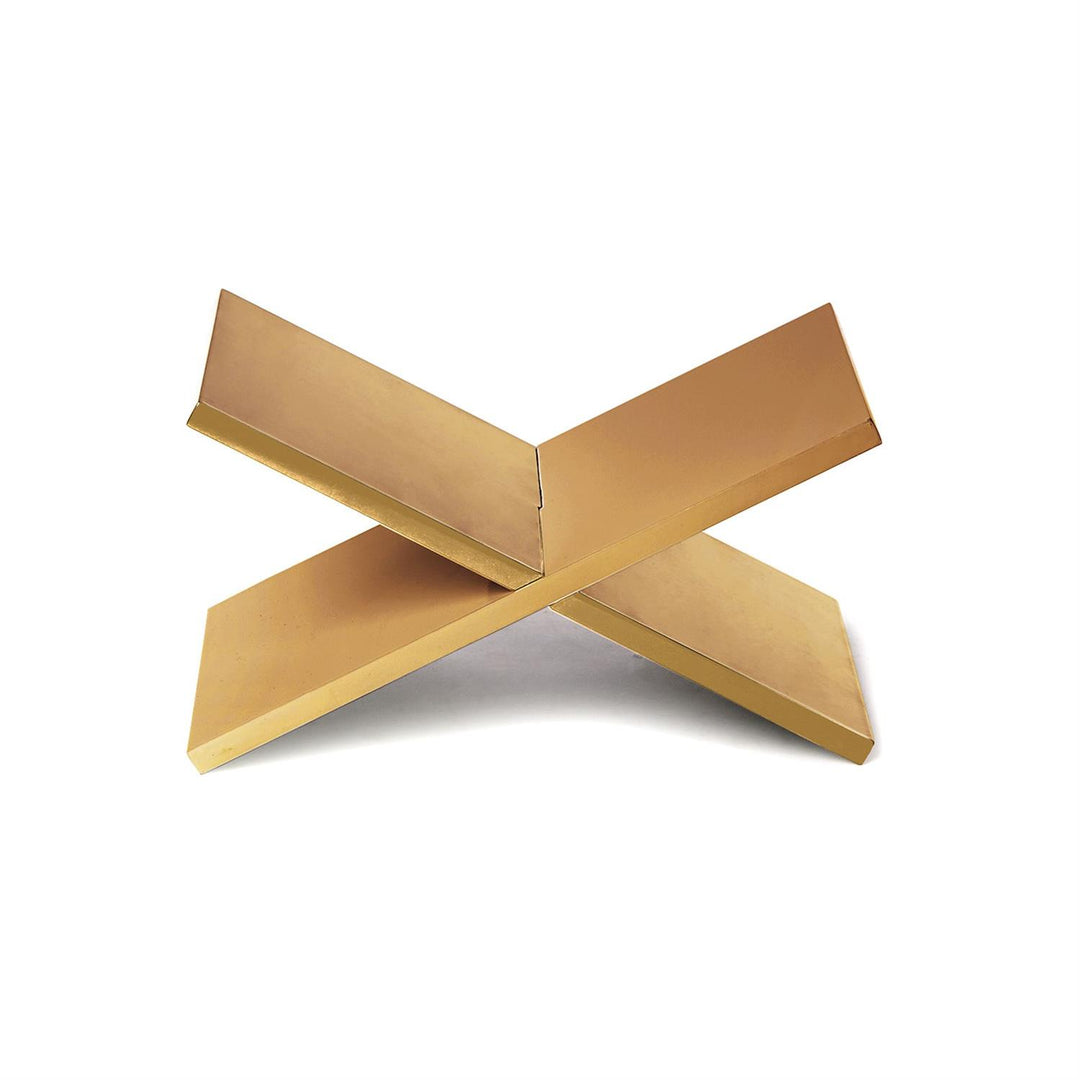 Libreria Gold Leaf Book Stand - Wood/Laquered