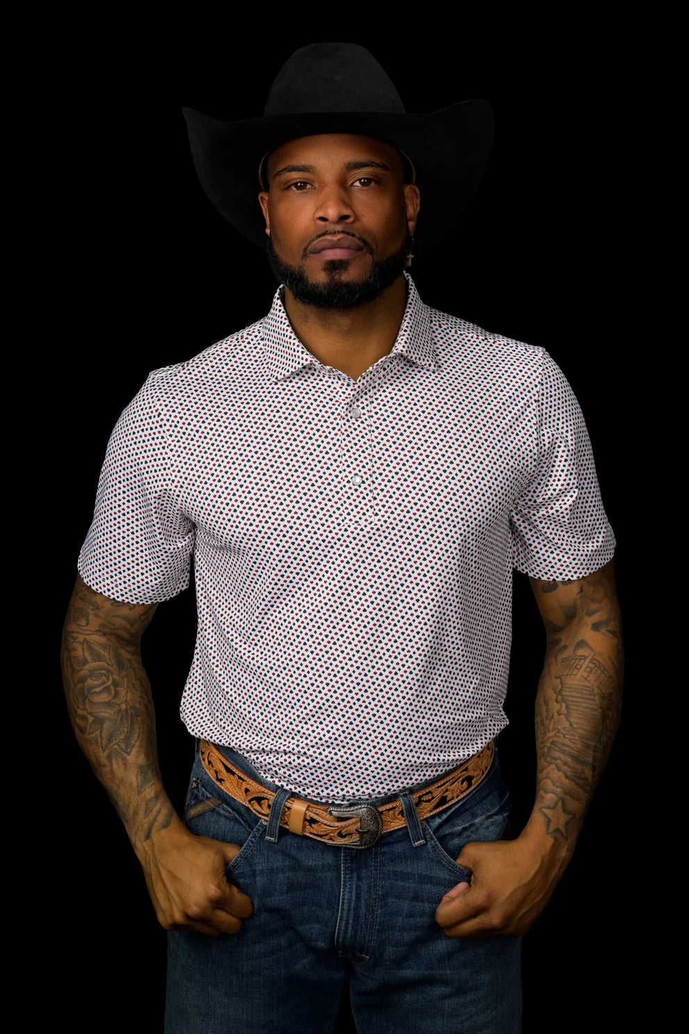 The Spade Pearl Snap Polo