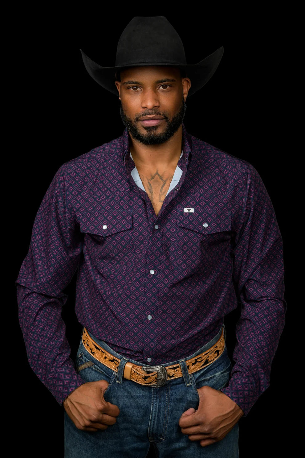 The Keaton Long Sleeve Pearl Snap Shirt