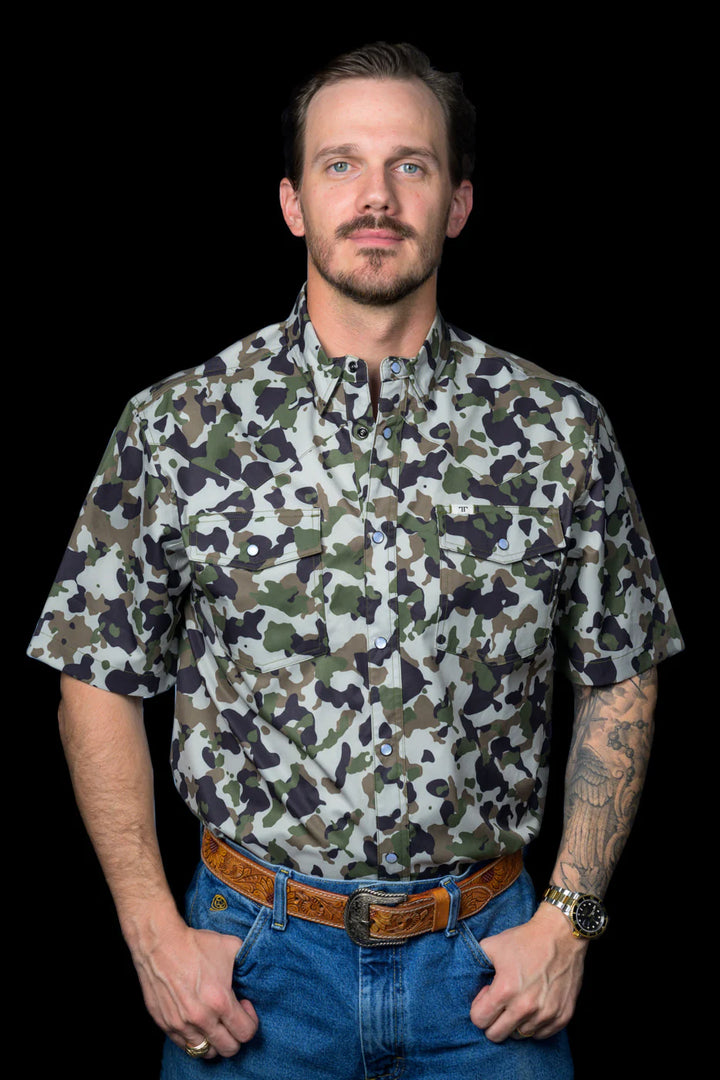 Ferrell Short Sleeve Snap - Camo 2.0