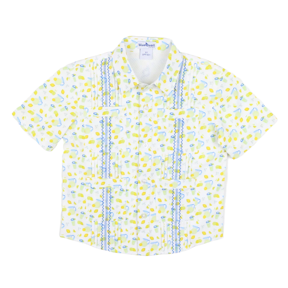 Kid's Guayabera Lemonade Short Sleeve Shirt