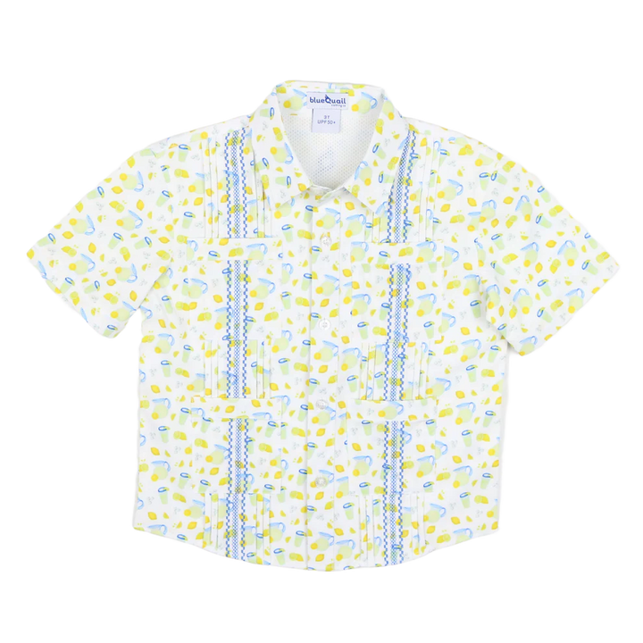 Kid's Guayabera Lemonade Short Sleeve Shirt