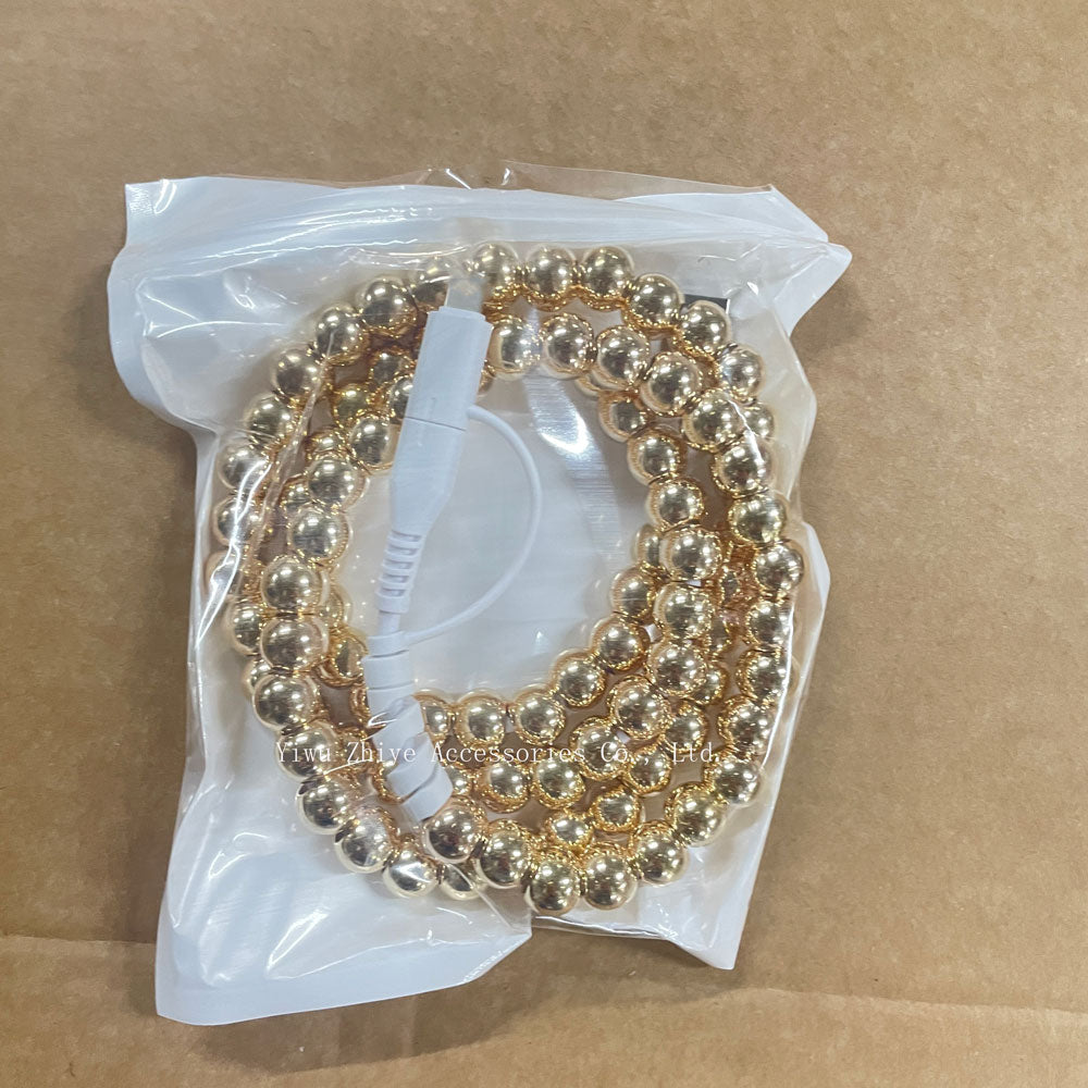 Beaded Charger Cord - Gold