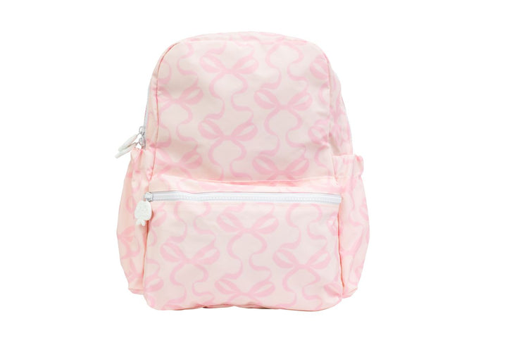 Small Backpack - Bows on Pink