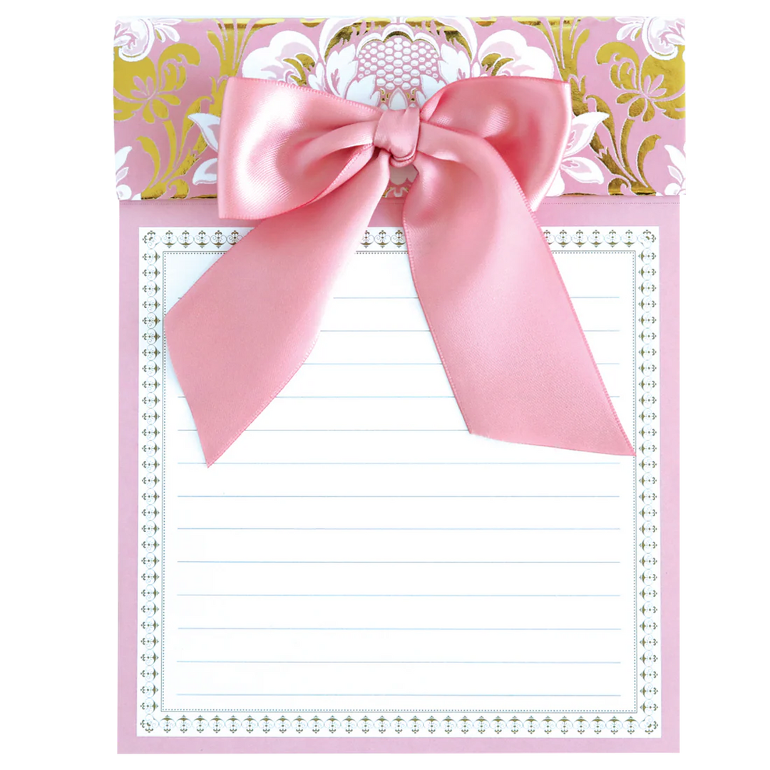 Pink Damask Bow Pad