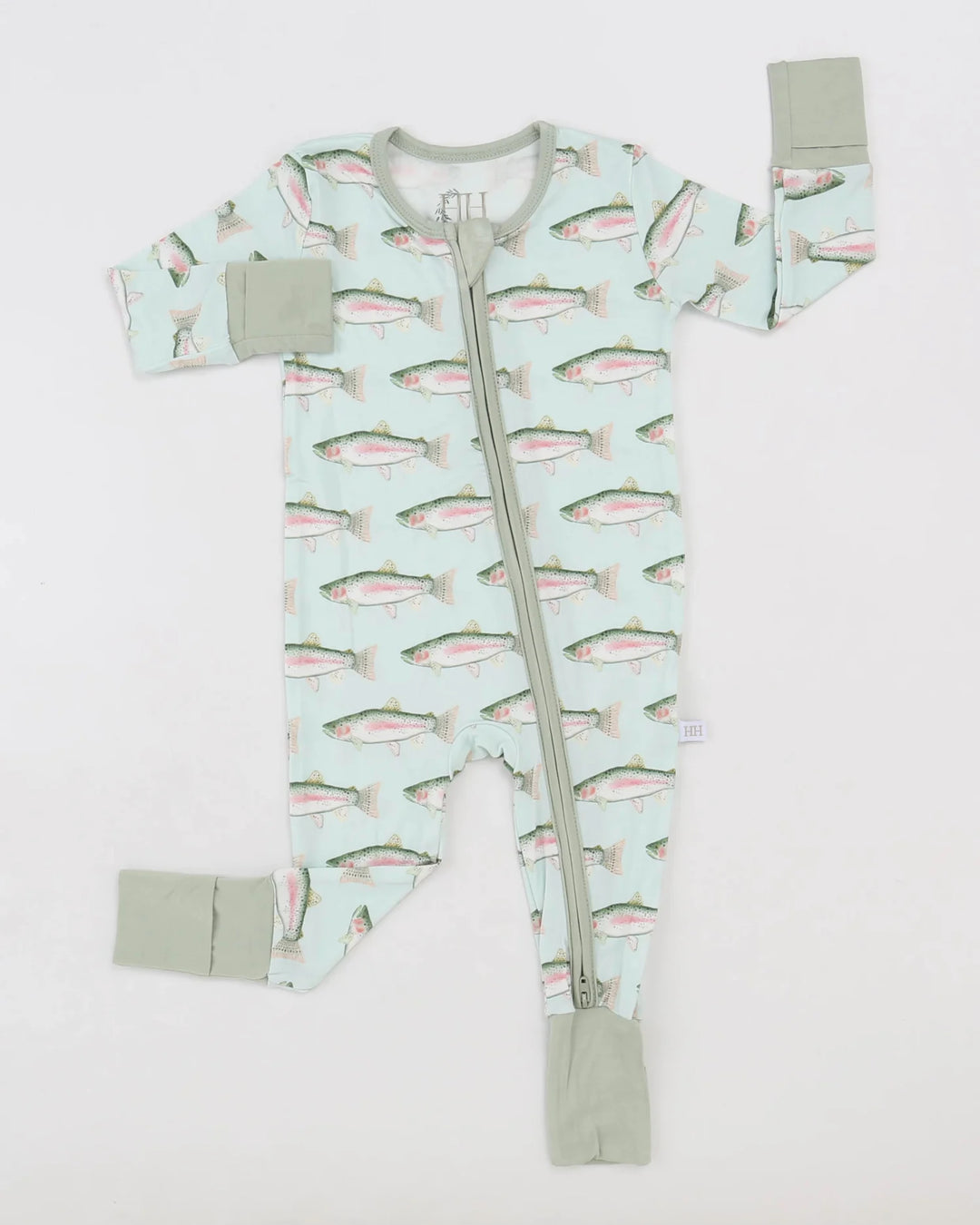 Boys Trout Double Zipper Romper Sleeper