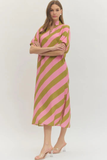 Country Club Kaftan Maxi - Kiwi Pink