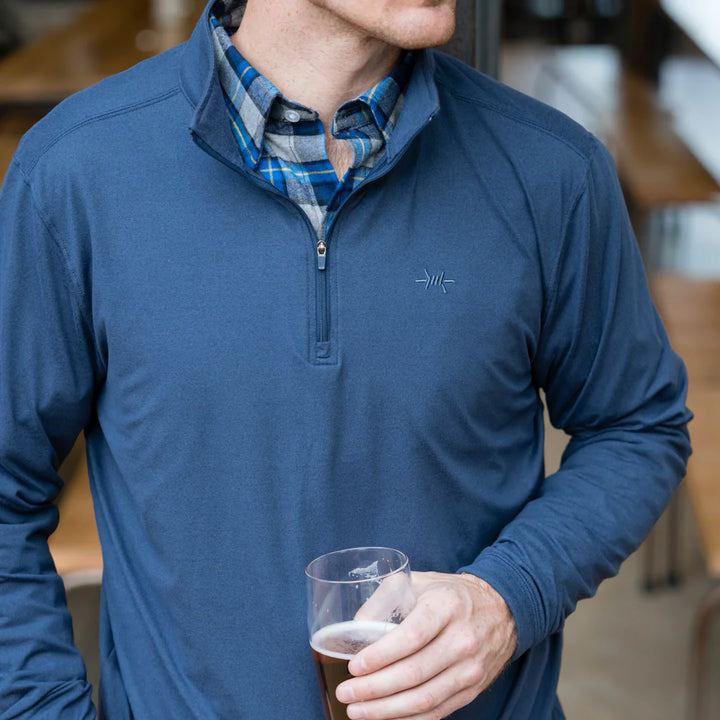 Performance Quarter Zip - Blue