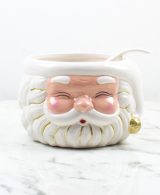 Santa Punch Bowl - White