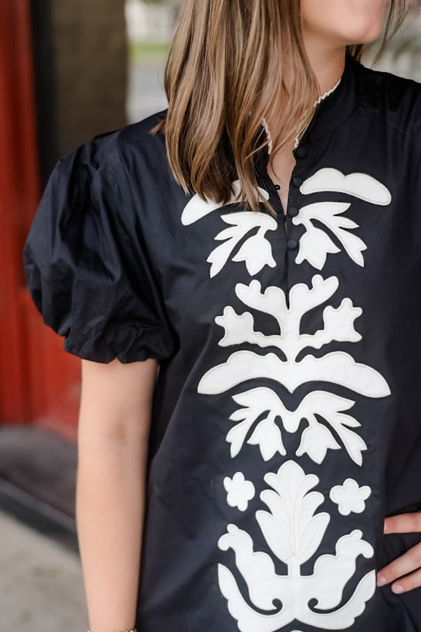 Day-to-Date Black Floral Midi