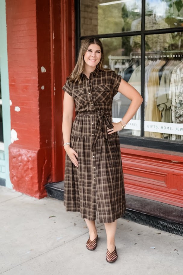 The Harvest Plaid Shirt Dress