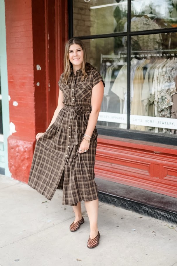 The Harvest Plaid Shirt Dress
