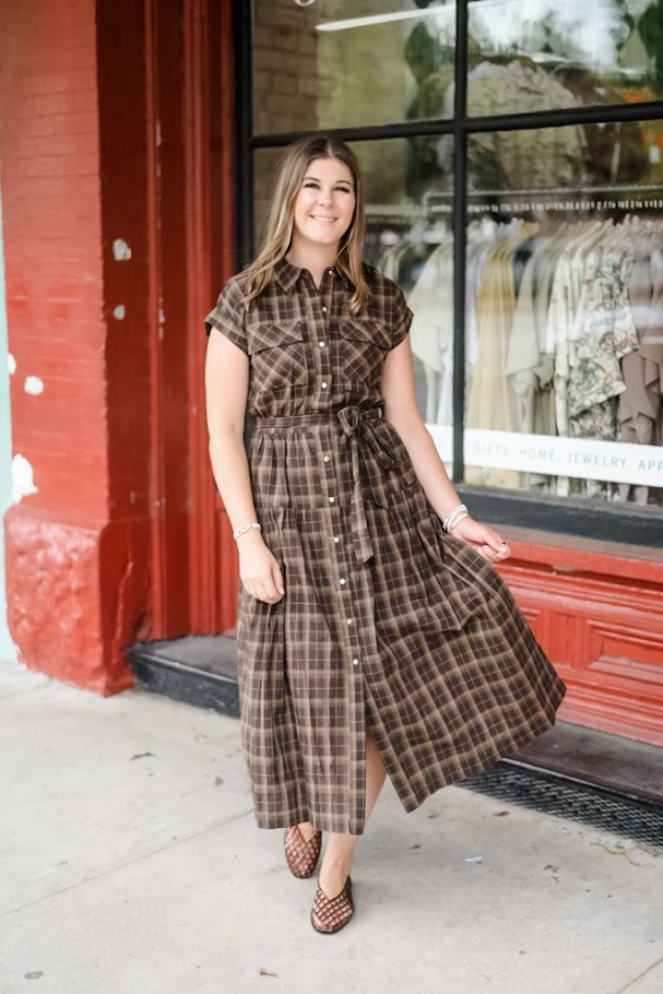 The Harvest Plaid Shirt Dress